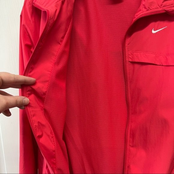 Nike zip up spring lined lightweight wind jacket coat xs pink coral color - Picture 8 of 11